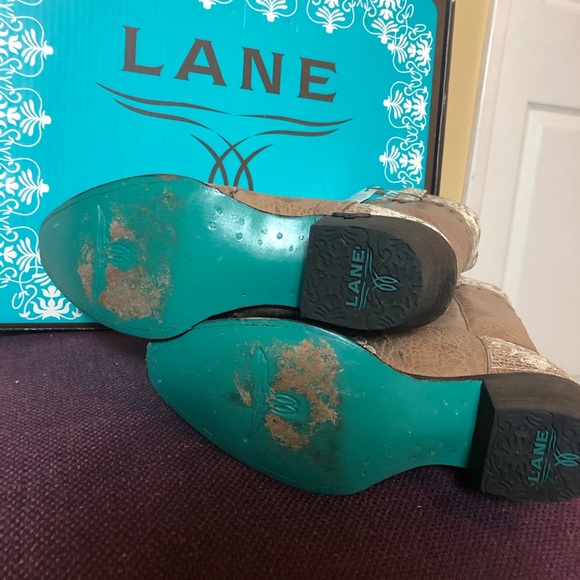 LANE Cowgirl boots with lace detail perfect for Bride! - Picture 5 of 6